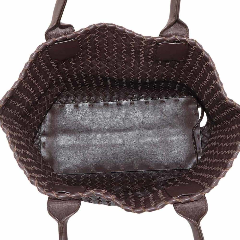BOTTEGA VENETA Brown Leather Intrecciato Tote Bag - Picture 6 of 10